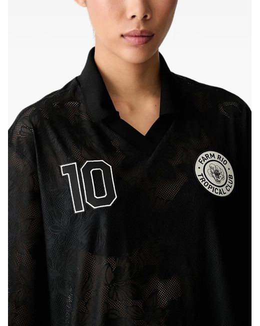 Adidas Black X Farm Rio Floral-Lace T-Shirt