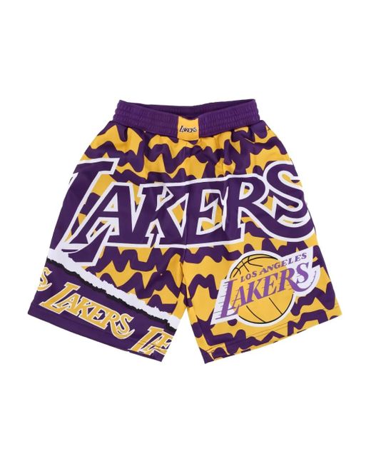 Mitchell & Ness Jumbotron 2.0 Sublimated "Ncaa Lsu Tigers" Shorts in het Blue voor heren