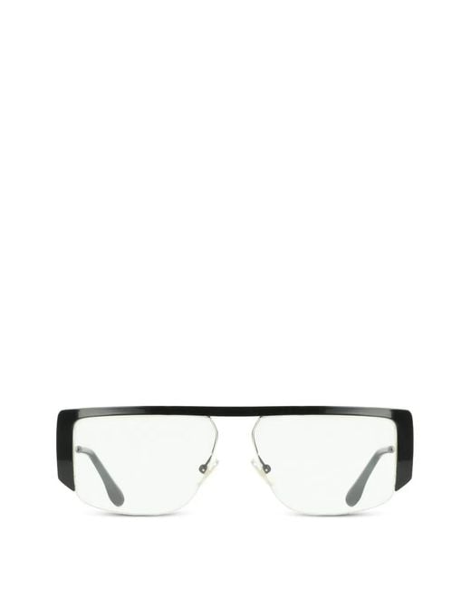 Victoria Beckham White Rectangle-Frame Sunglasses