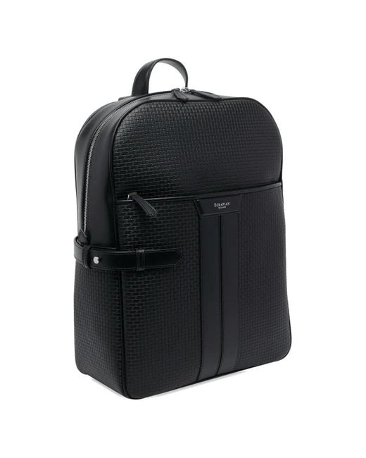 Serapian Black Stephan Zip Backpack
