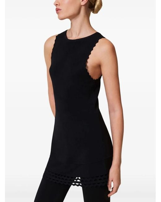 Twinset Black Fine-Knit Top