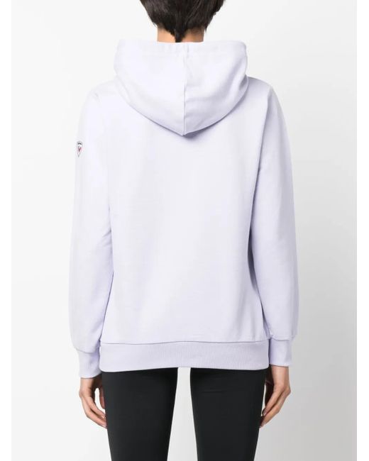 Rossignol Blue Logo-Print Cotton Hoodie