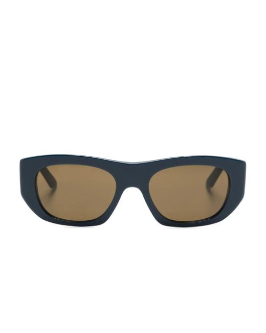 McQueen Blue Geometric-Frame Sunglasses