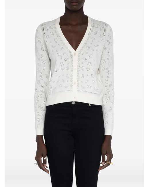 Zadig & Voltaire White Manala Cardigan
