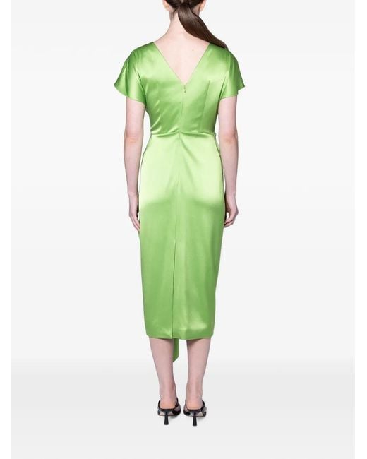 Roksanda Green Zoa Draped Midi Dress