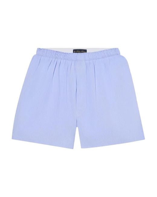 Brooks Brothers Blue Micro-Striped Cotton Boxer Shorts for men