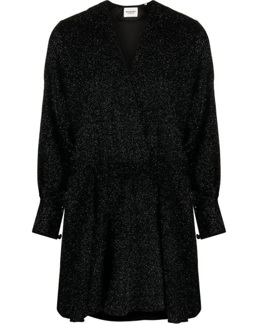 Isabel Marant Black Alexande Velvet Mini Dress