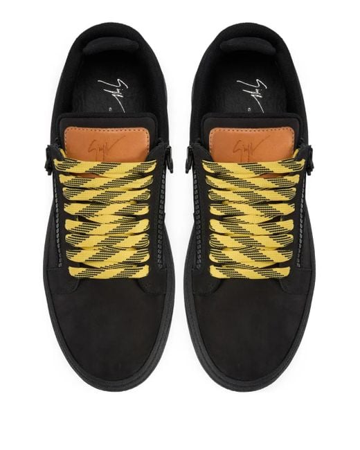 Giuseppe Zanotti Black Gz94 Double-Zip Low-Top Sneakers for men