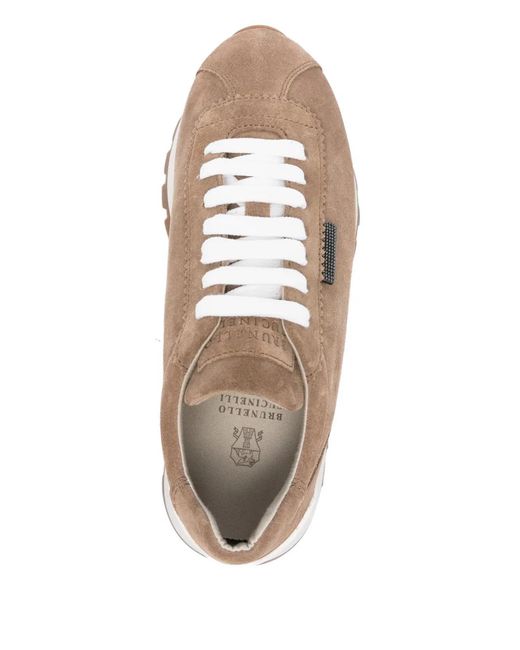 Brunello Cucinelli Pink Leather Sneakers
