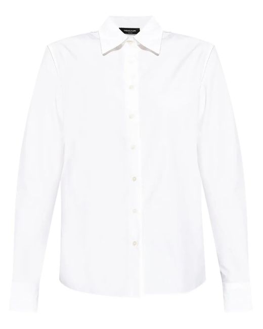 Fabiana Filippi White Embellished Long-Sleeved Shirt
