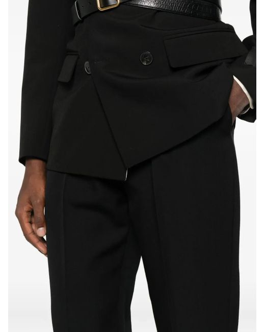 Balmain Black Pleated Trousers for men
