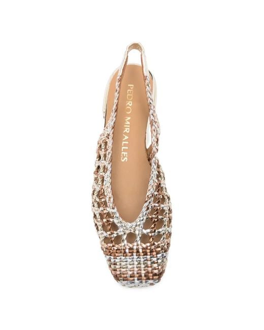 Pedro Miralles White Olimpia Square-Toe Mules