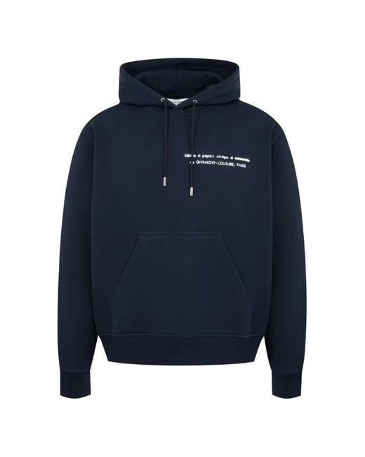 Givenchy Blue Archives-Print Hoodie for men
