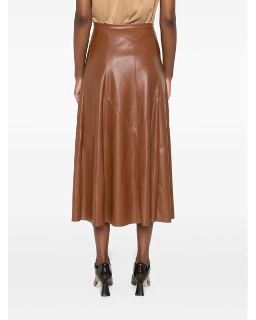 Dixie Brown Panelled Midi Skirt
