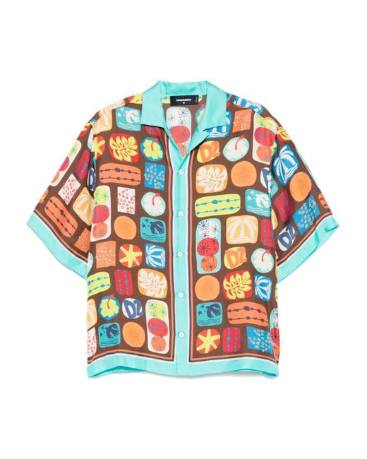 Camisa Estampada DSquared² de hombre de color White