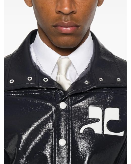 Courreges Reedition Vinyl Jacke in Black für Herren