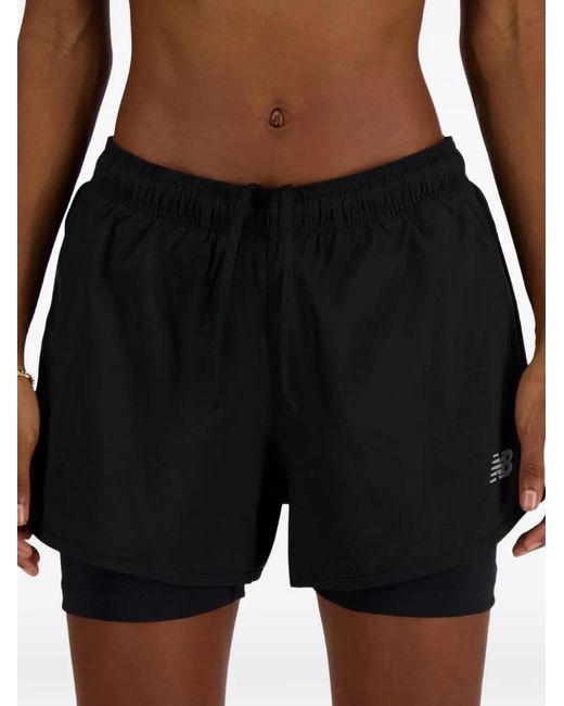 New Balance Black Sport Essential 2-In-1 3" Shorts