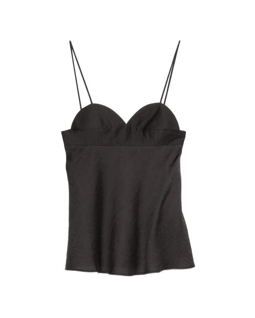 Cordera Black Sweetheart-Neck Spaghetti-Strap Top