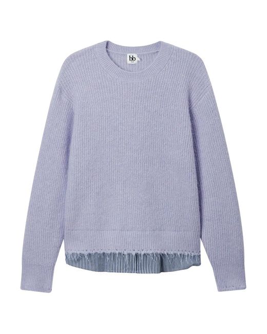 B+ AB Purple Round-Neck Sweater