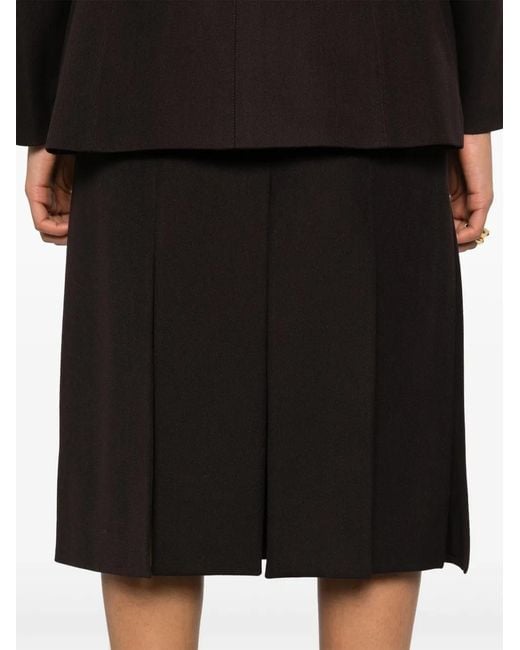 Fendi Midi-Rok Met Split in het Black