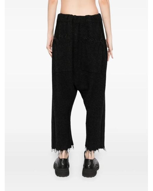 Rundholz Black Knitted Cropped Trousers