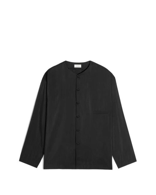 Lemaire Black Silk Shirt for men