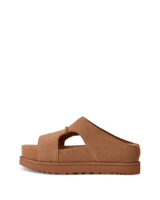 Ugg Brown Goldenstar Platform Sandals