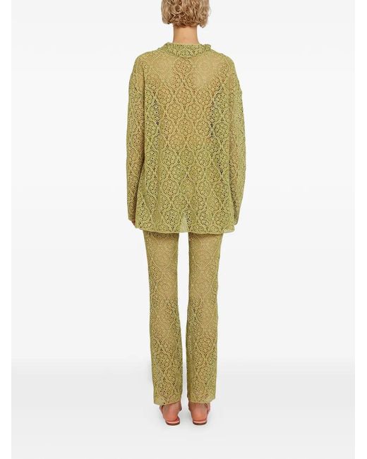 Giambattista Valli Yellow Lace Trousers
