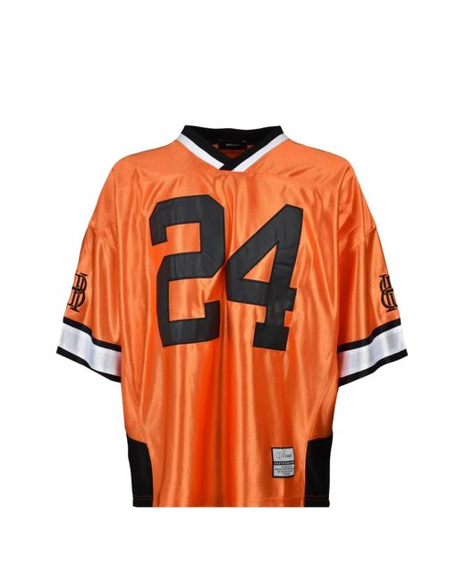 BREATH Orange Logo-Patch Mesh T-Shirt for men