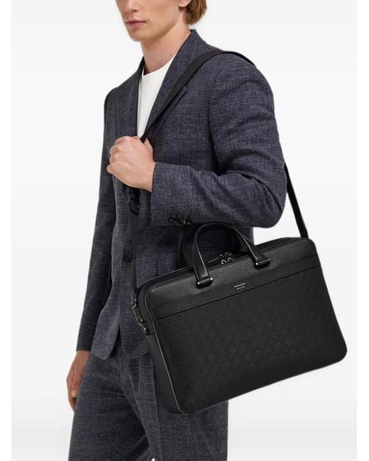 Ferragamo Black Monogram Briefcase for men