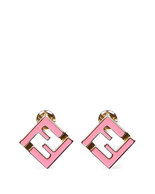 Fendi Pink Ohrringe Mit Ff