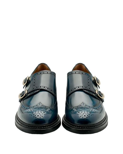 Lottusse Blue Walton Brogue Monk Shoes