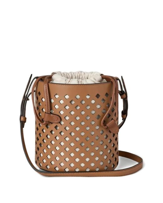 Mulberry Brown Perforated Bucket Bag