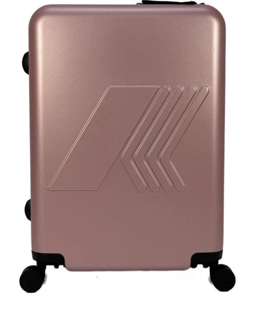 K-Way Brown Logo-Embossed Luggage