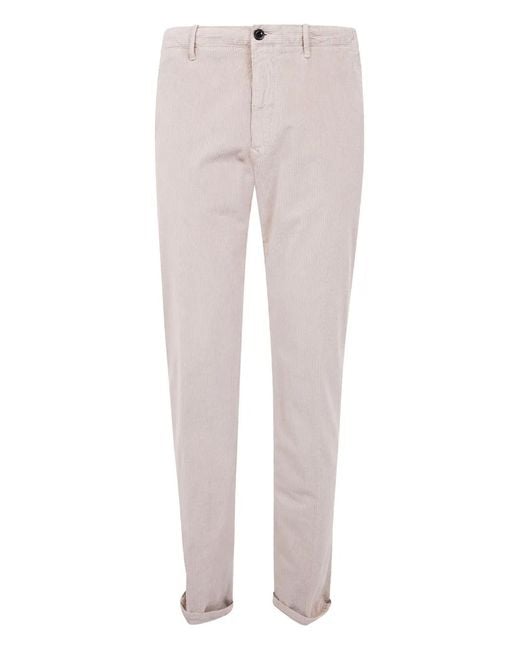 Incotex Gray Corduroy-Wale Trousers for men