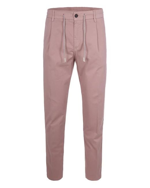 Eleventy Red Drawstring Trousers for men