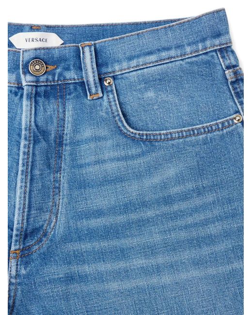Versace Blue Straight Jeans for men