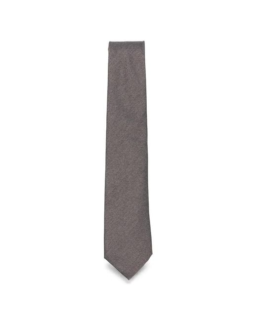 Canali White Textured Silk Tie for men