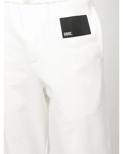 OAMC White Logo-Patch Cotton Track Pants for men