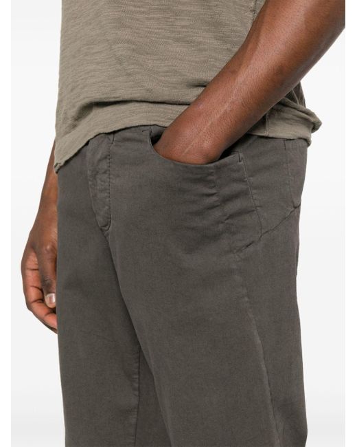 Transit Gray Seam-detail Trousers for men