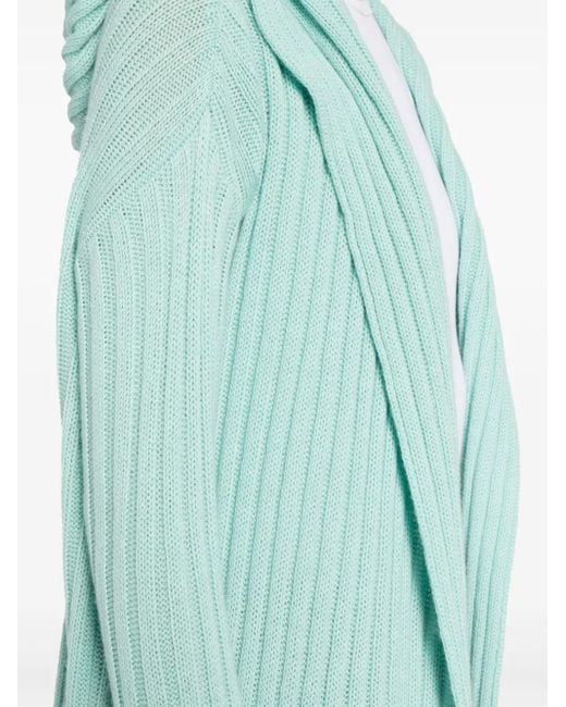 Teddy Cashmere Green Amalfi Chunky-Knit Cashmere Cardigan