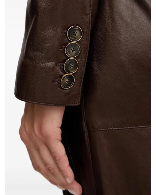 Marciano Brown Lana Buttoned Belted Coat