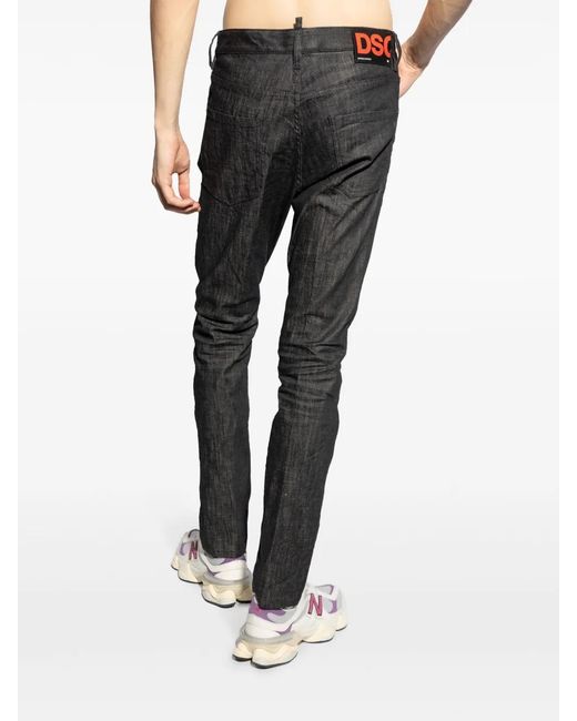 DSquared² Katoenen Jeans Met Logopatch in het Gray voor heren