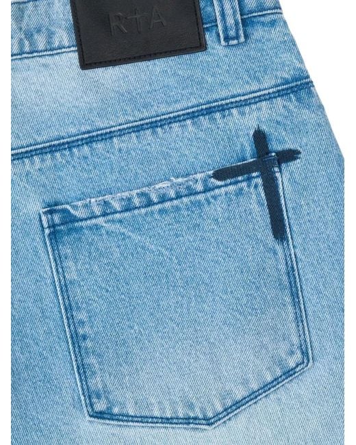 RTA Blue Xander Barrel-Leg Jeans for men