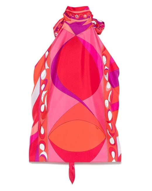 Emilio Pucci Pink Graphic-Print Top