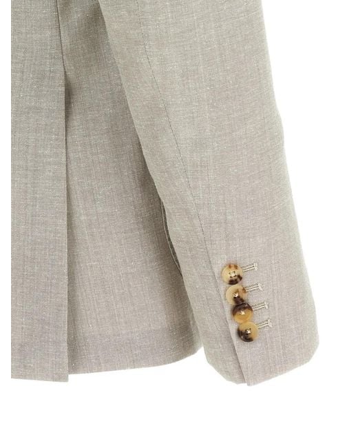 Pal Zileri White Brera Single-Breasted Blazer for men