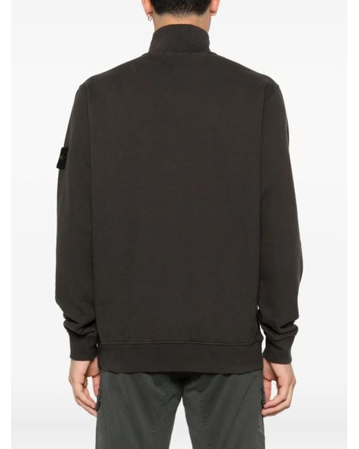 Stone Island 6100068 Sweatshirt mit kurzem Reißverschluss in Black für Herren