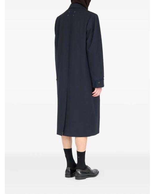 Maison Margiela Blue Button-Front Coat for men