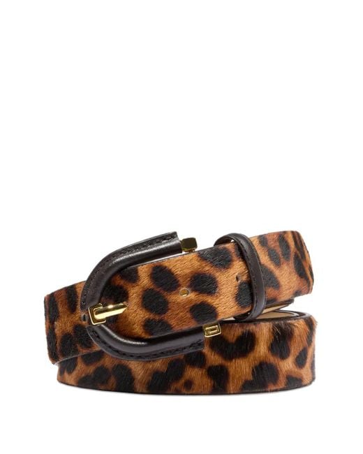 Cinturón Ardillon con hebilla y estampado de leopardo Lancel de color Brown