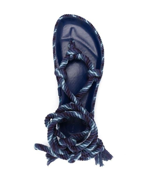 Isabel Marant Rope Strap Sandals in Blue | Lyst